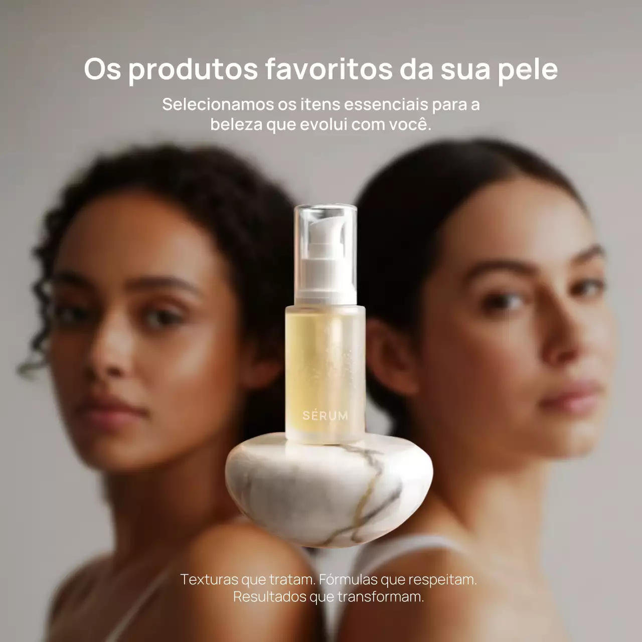 Postagem promocional de cuidados com a pele modernos bege no Instagram