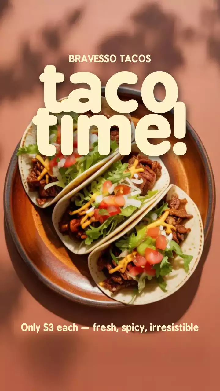 Brown Rustic Taco Promotion Instagram Story