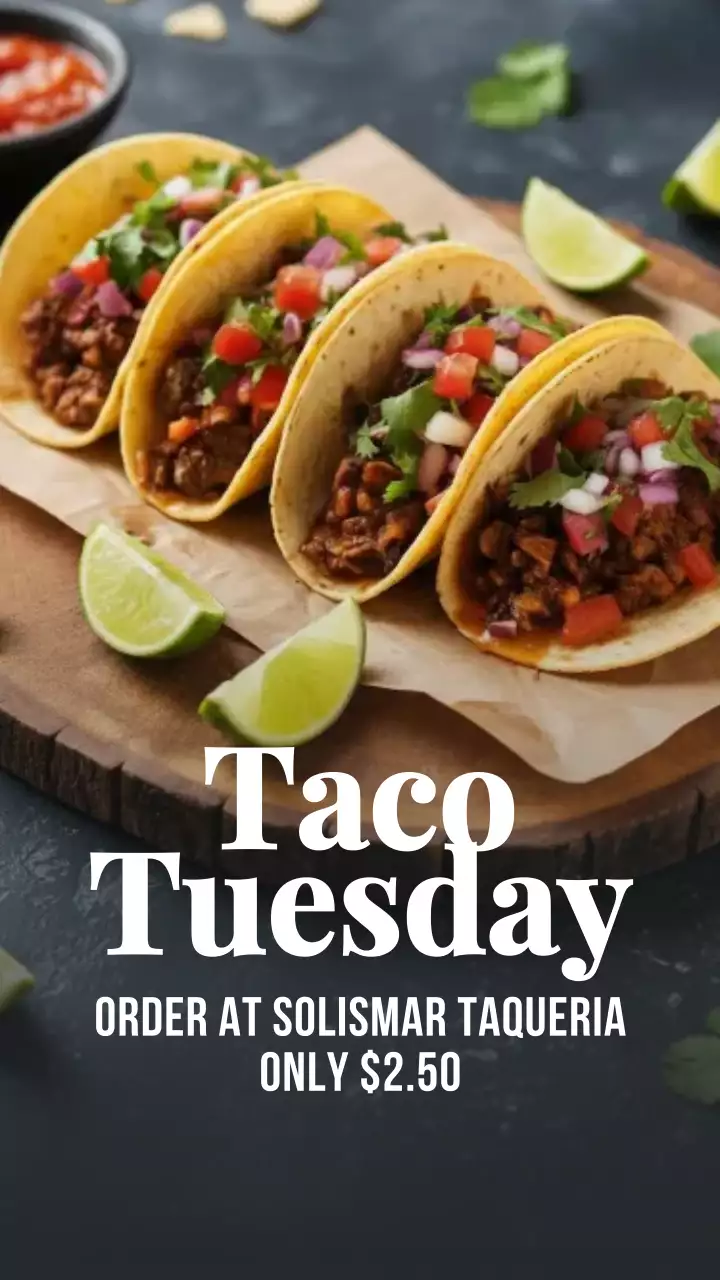 Navy Rustic Taco Promotion Instagram Story