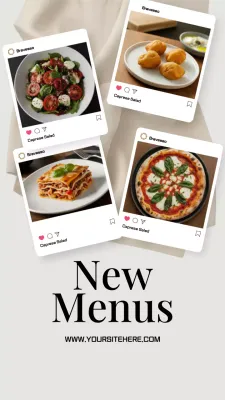 Beige Modern Food Menu promotion Instagram Story