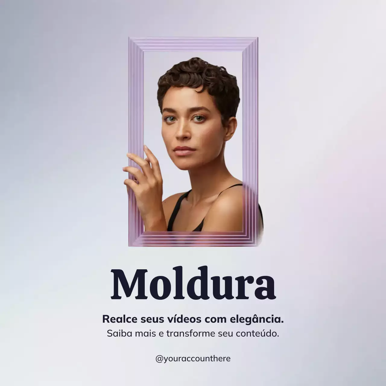 Postagem promocional de vídeo moderno roxo no Instagram