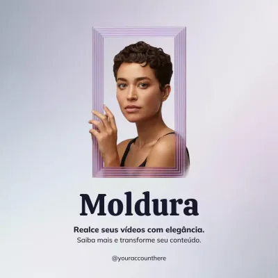 Postagem promocional de vídeo moderno roxo no Instagram