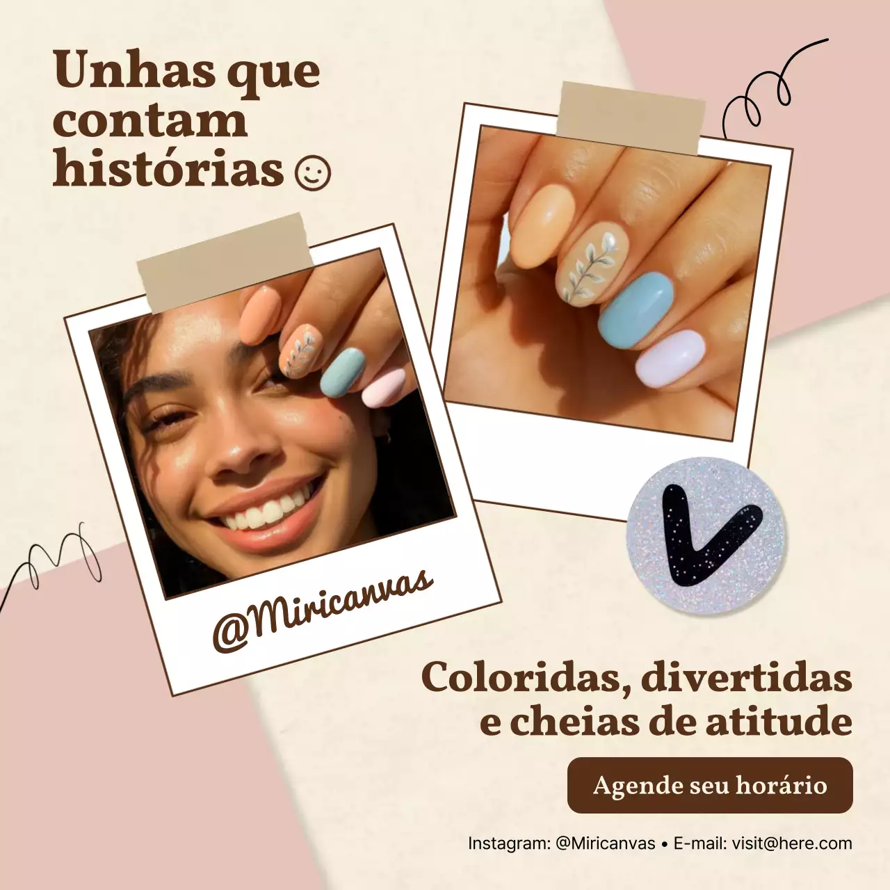 propaganda de unhas bege da moda