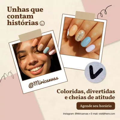propaganda de unhas bege da moda