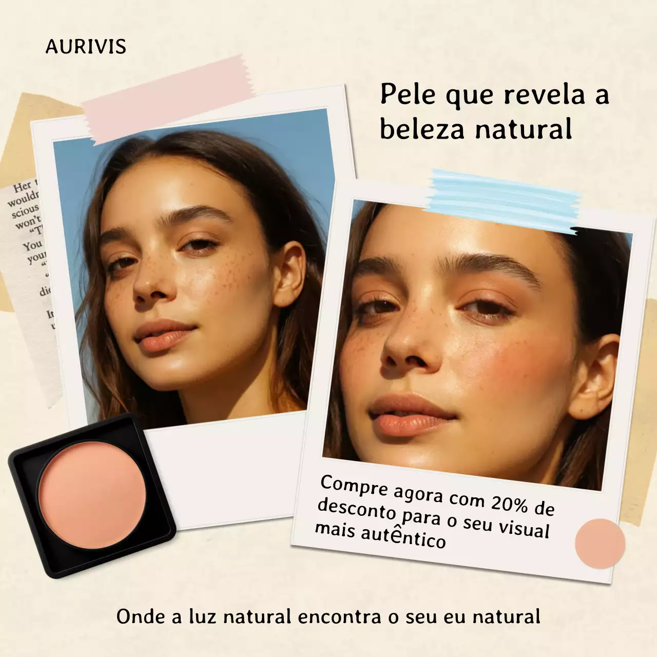 promoção de beleza moderna bege