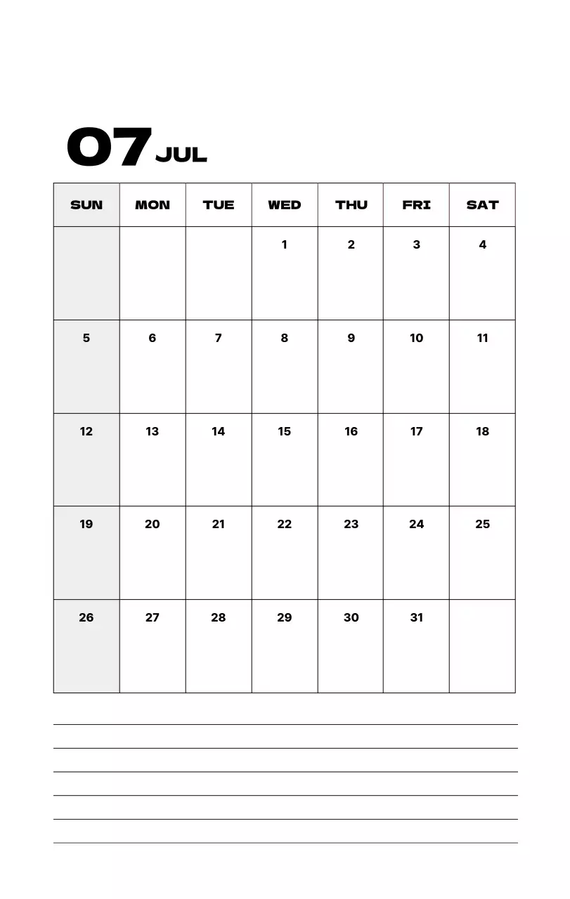 베이지 심플 달력 기념