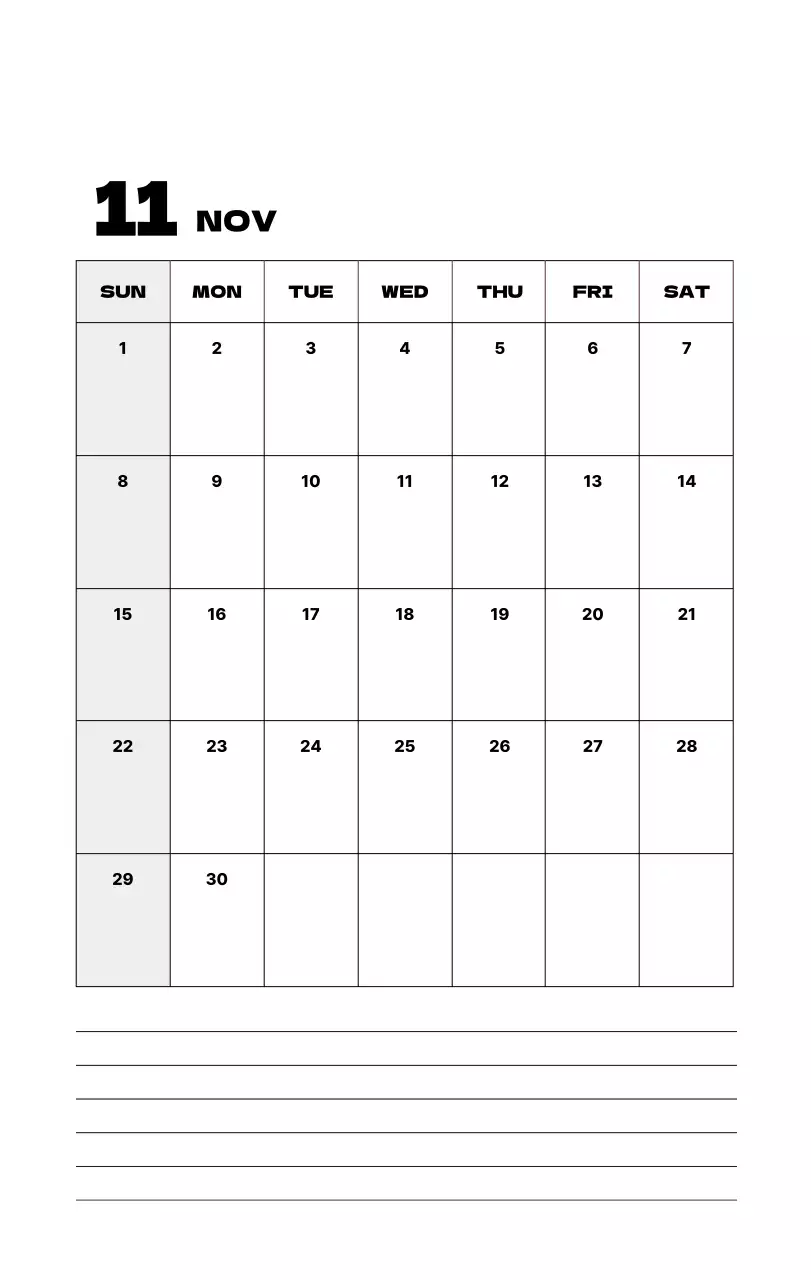 베이지 심플 달력 기념