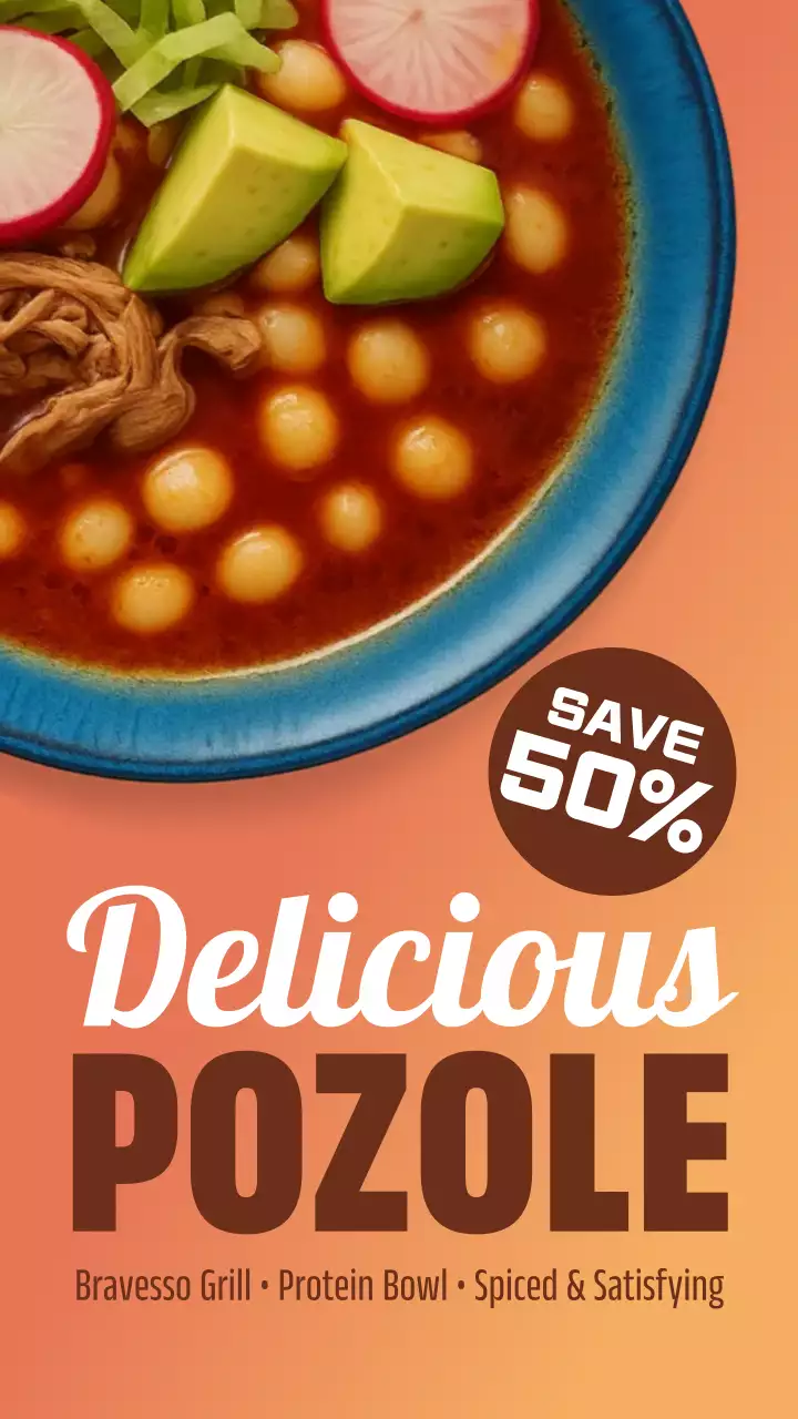 Orange Trendy Pozole Promotion Instagram Post