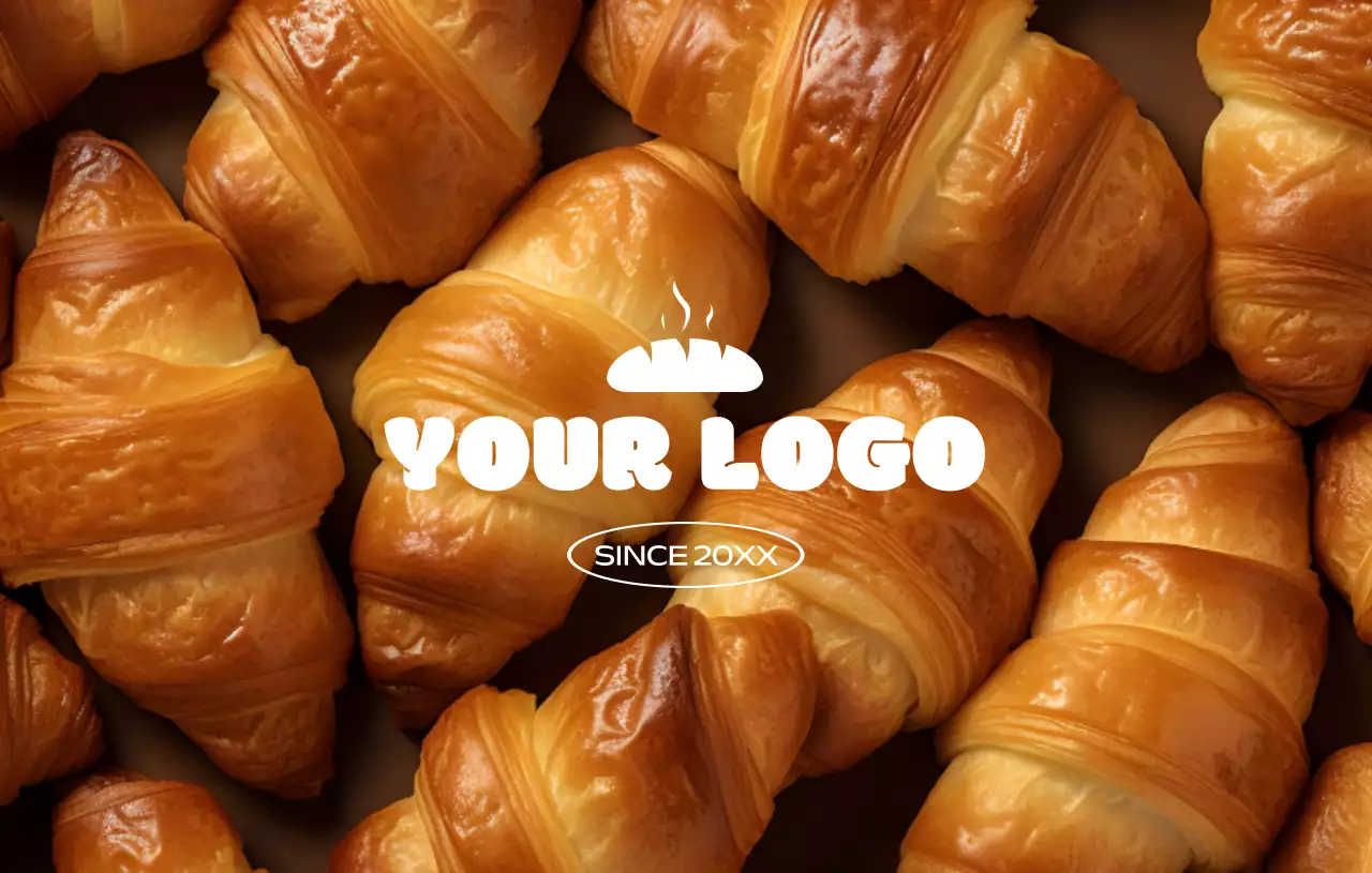 茶色 シンプル ベーカリー ロゴ 写真