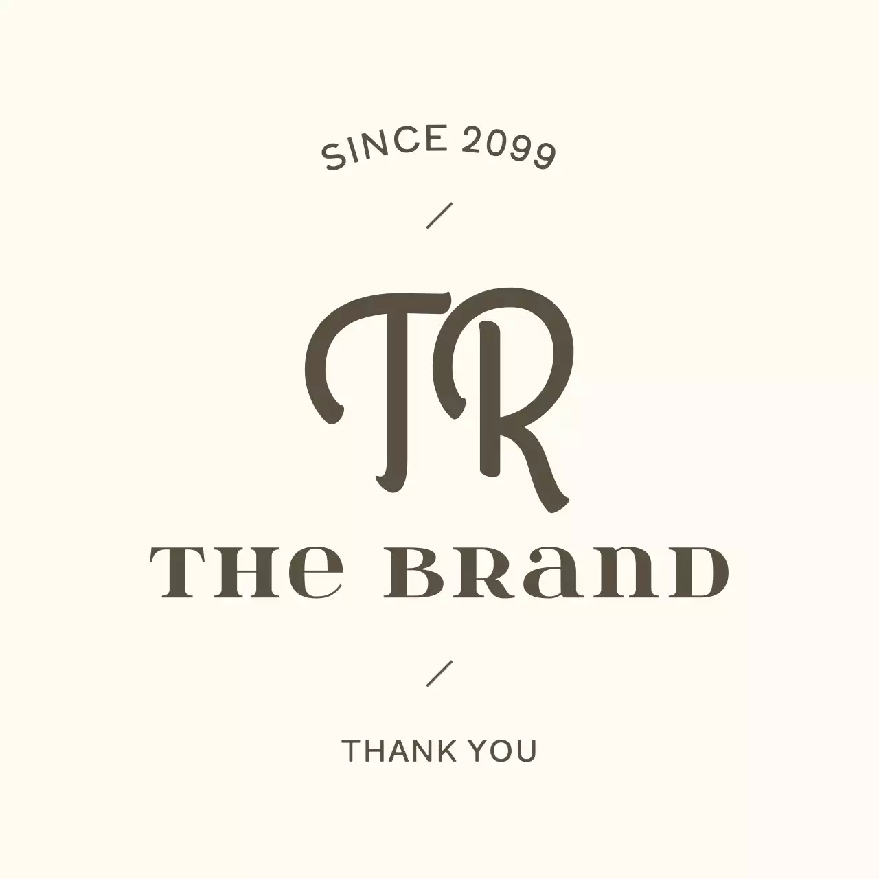 アイボリー シンプル ブランド ロゴ テキスト