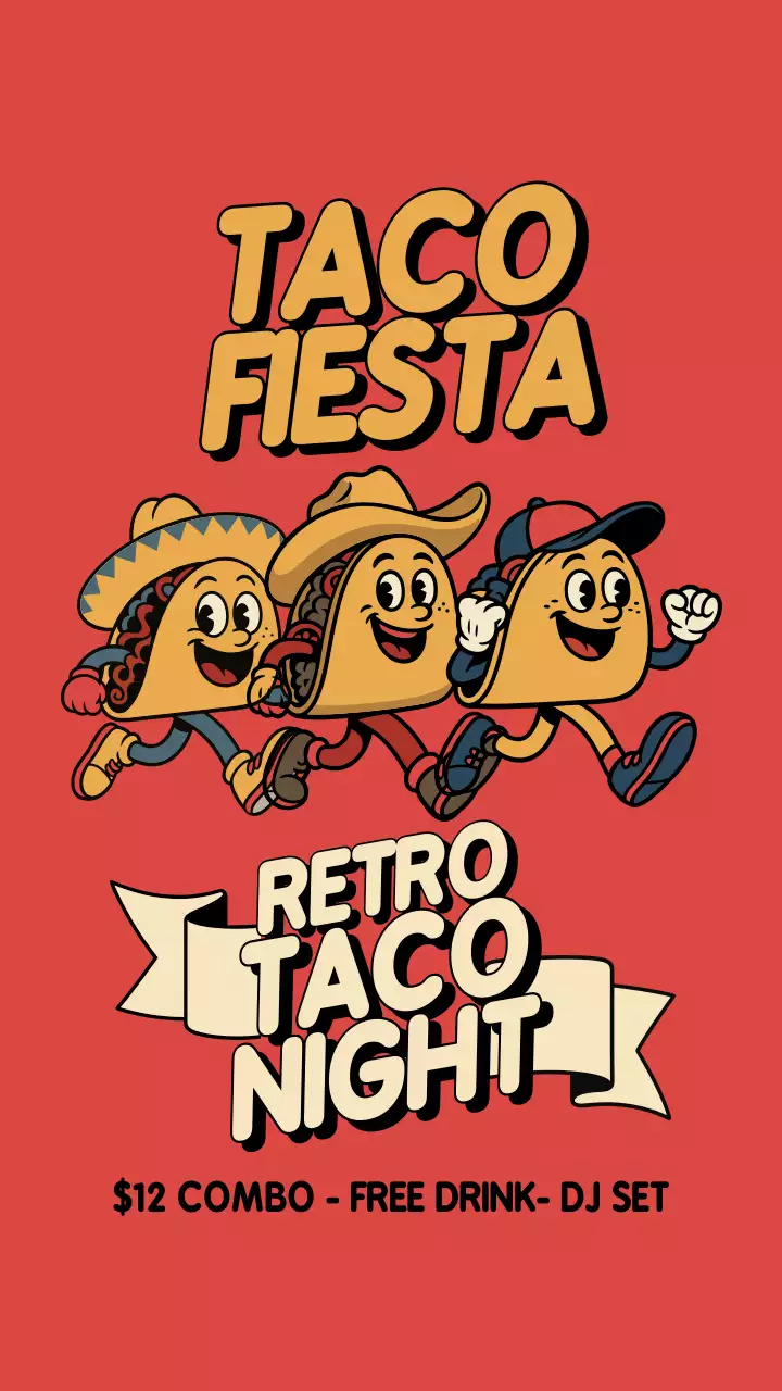 História do Instagram de promoção do Red Retro Taco