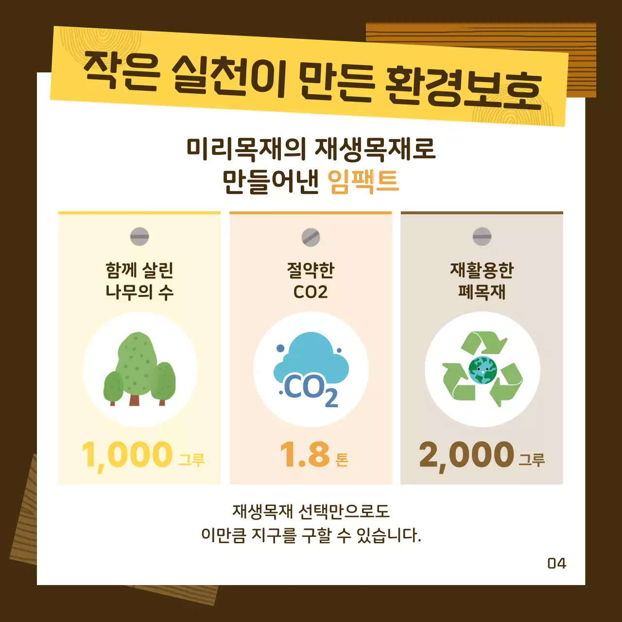 갈색 심플 환경 홍보