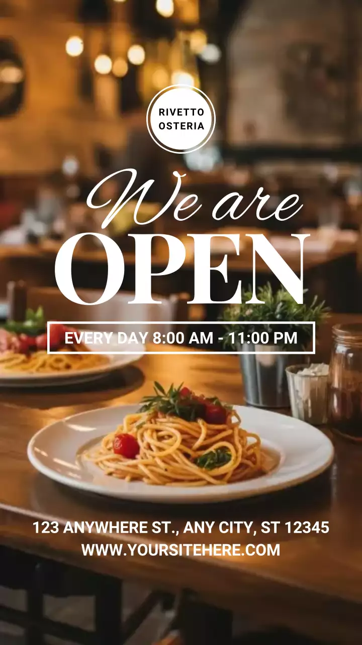 Brown Rustic Restaurant Announcement Instagram Story