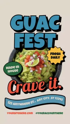 Green Bold Guacamole Promotion Instagram Post