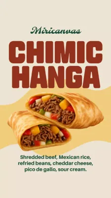 Beige Modern Chimichanga Advertisement Instagram Post