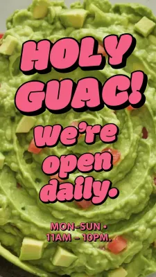 Green Bold Guacamole Advertisement Instagram Post