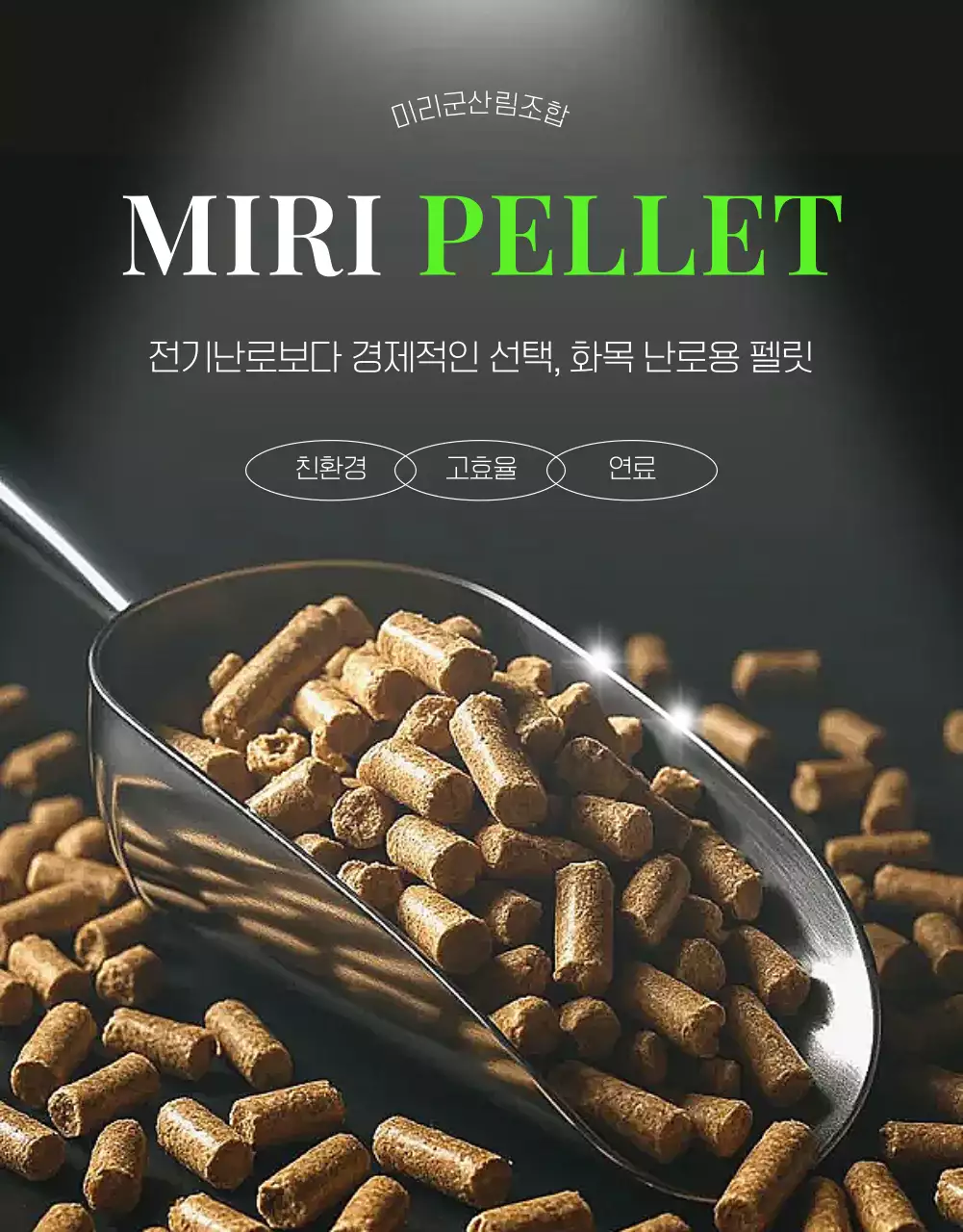 갈색 모던 연료 광고