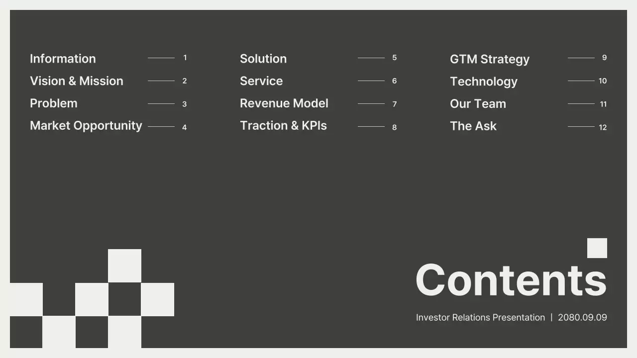 블랙 모던 도형 투자 보고서