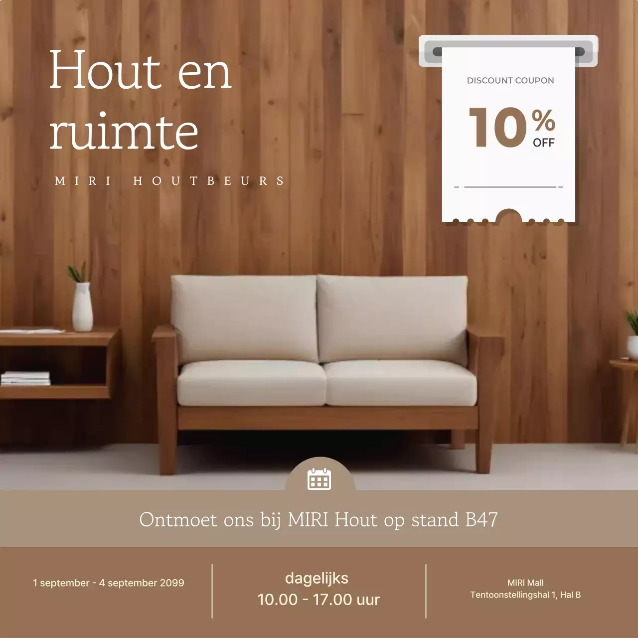 Brown Simple Tentoonstellingsgids