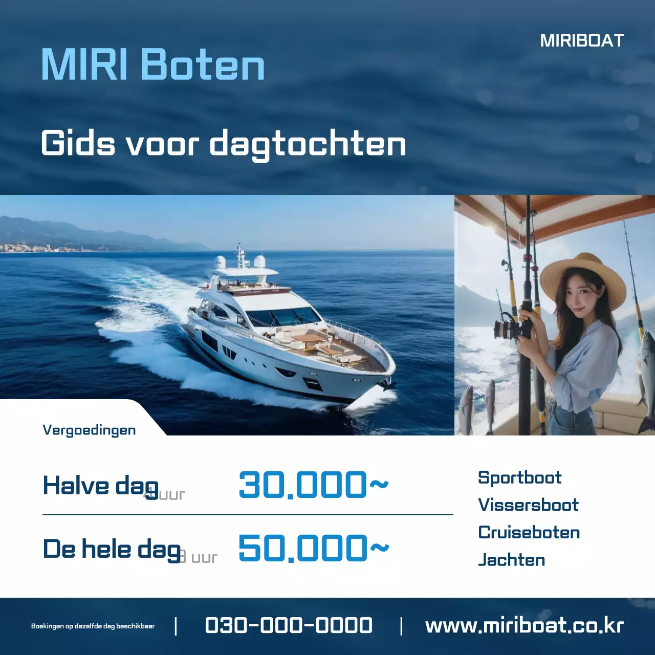 Blue Modern Boat Experience-gids