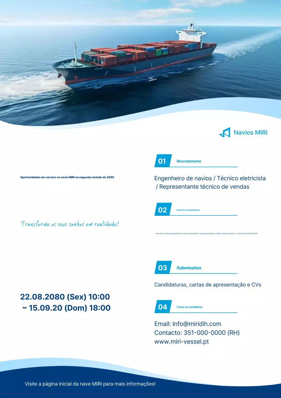 Recrutamento Moderno Azul