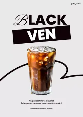 Promotion du café noir moderne