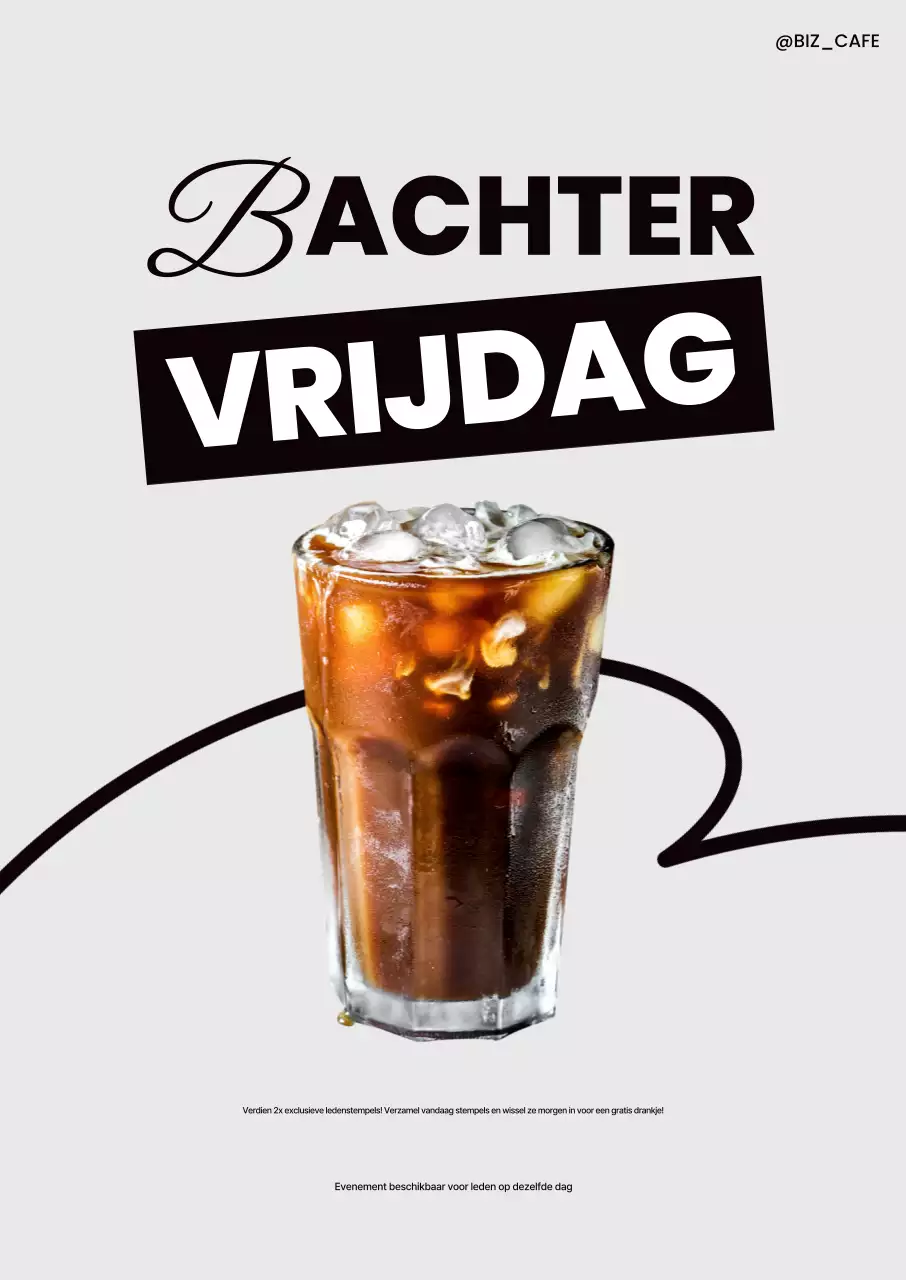 Zwarte moderne koffie promotie
