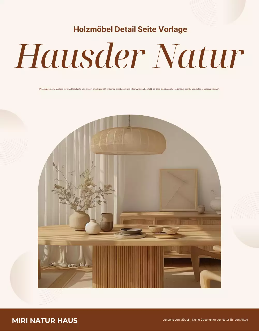 Beige Naturmöbel Anzeige