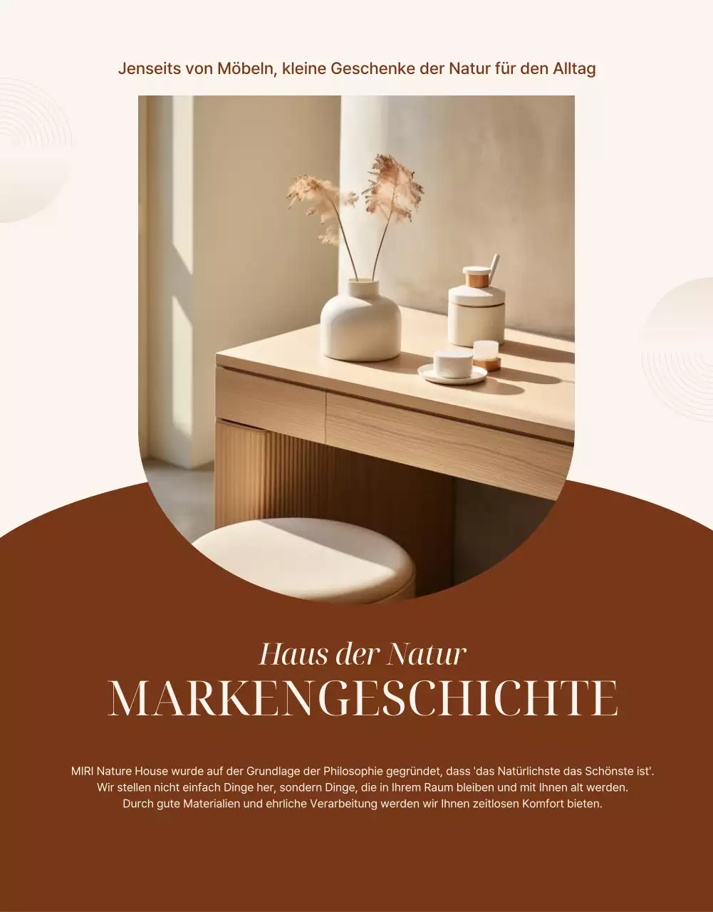 Beige Naturmöbel Anzeige