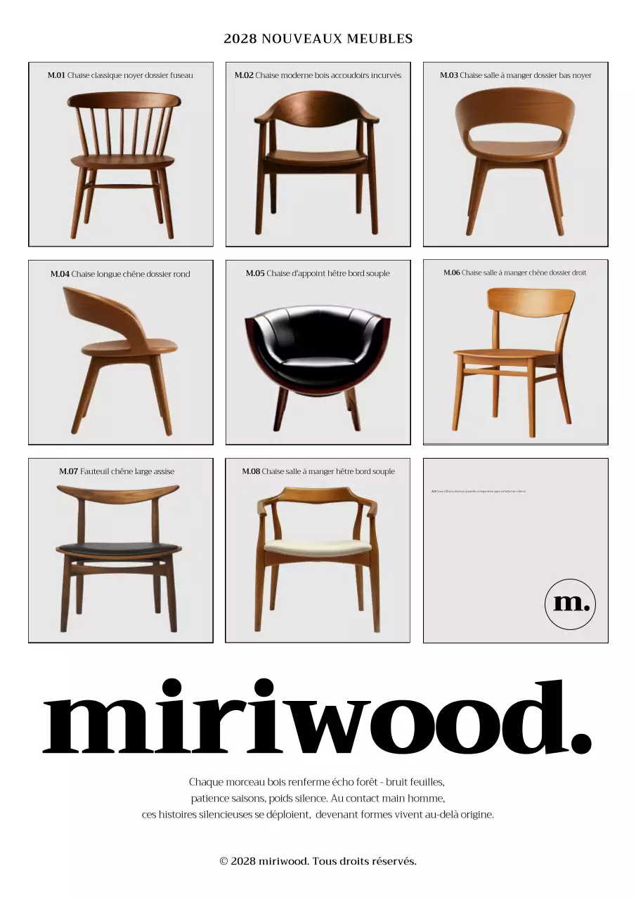 Publicité pour des meubles modernes gris