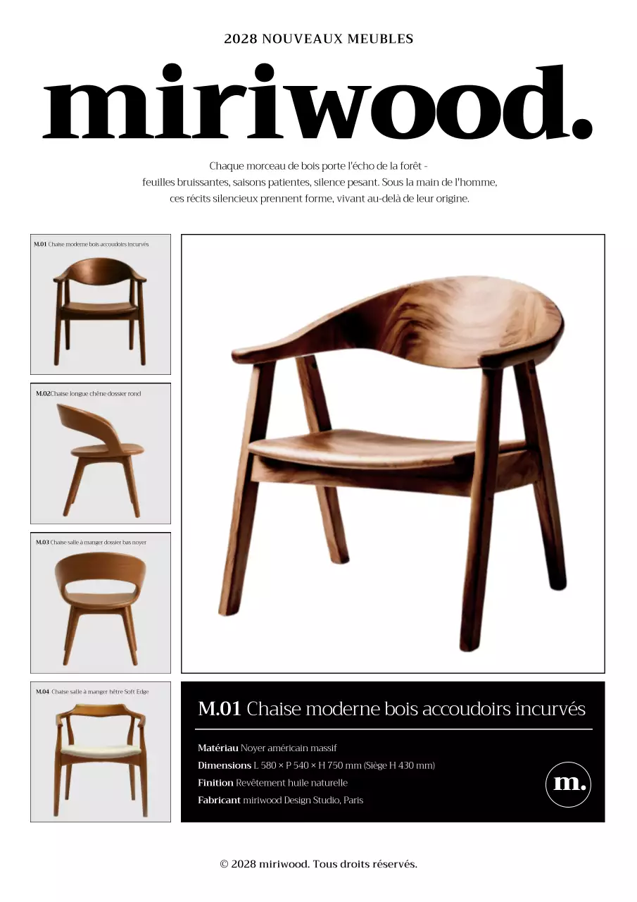 Publicité pour des meubles modernes marron