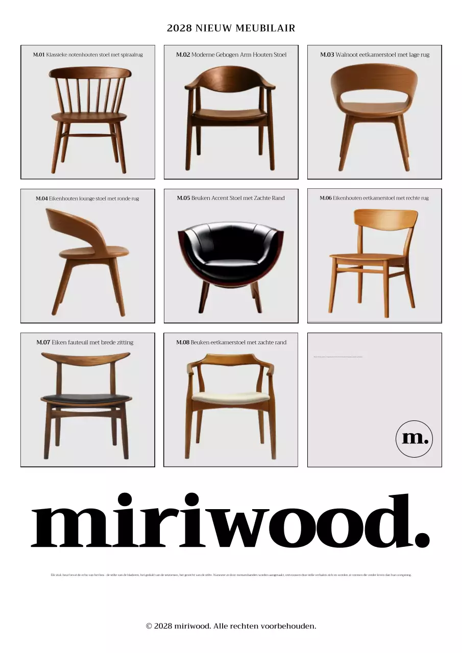 Advertentie voor grijs modern meubilair