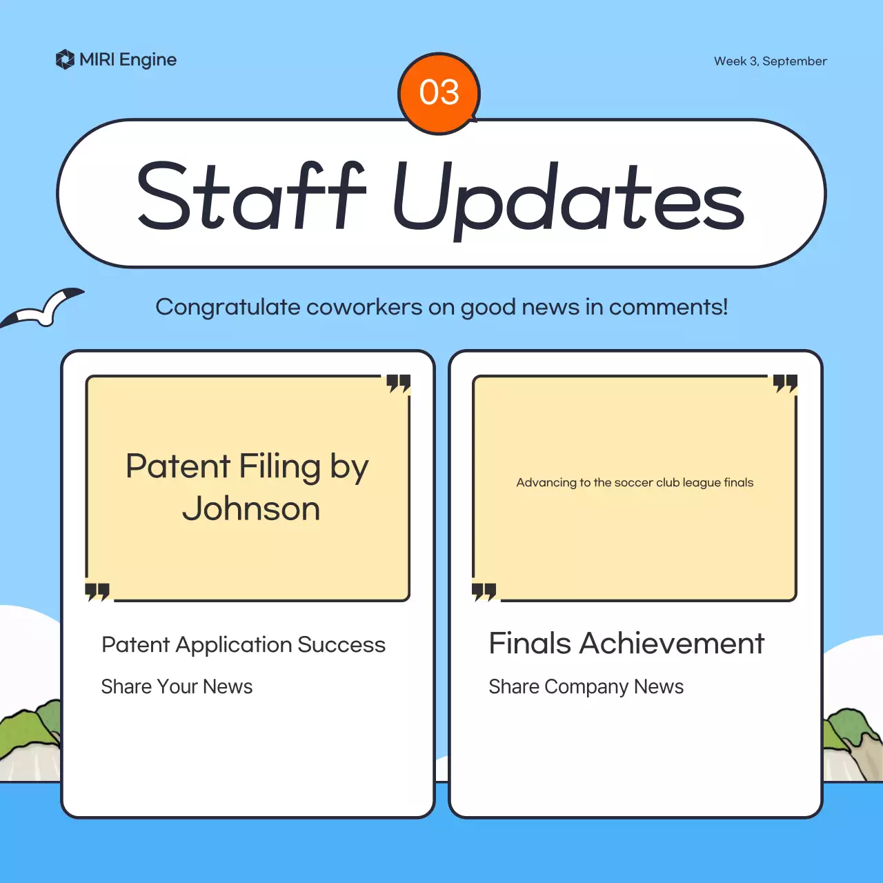 Guia de notícias simples Sky Blue