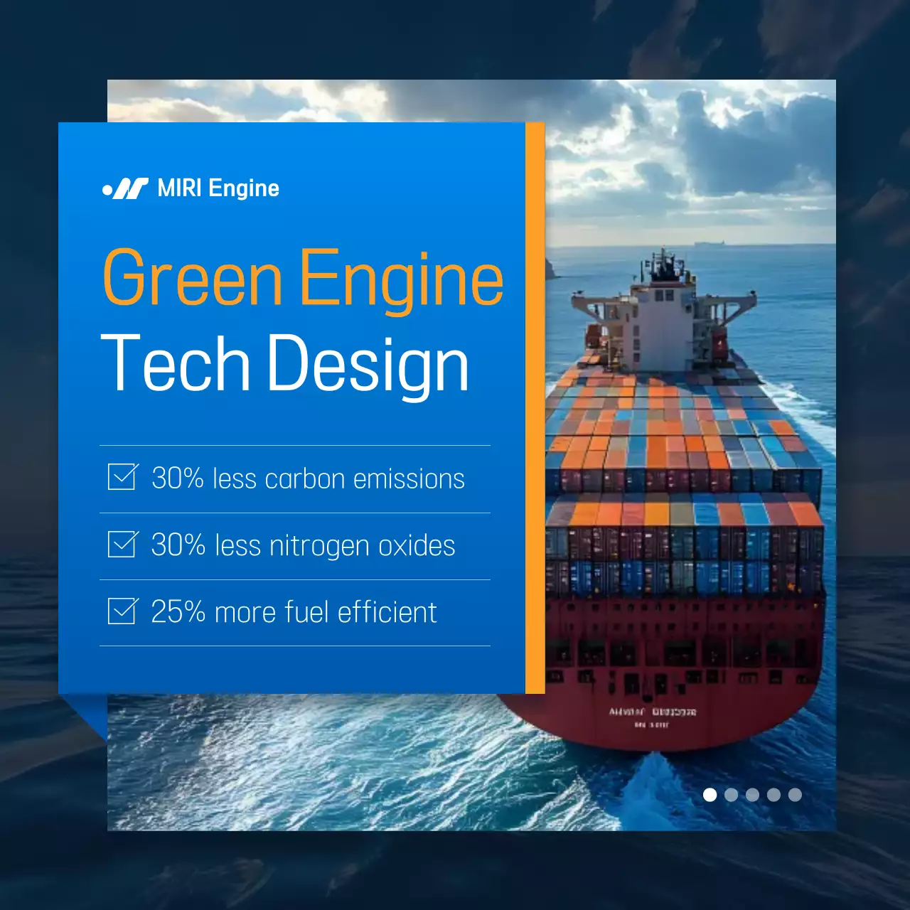 Anúncio de tecnologia moderna e ecológica azul