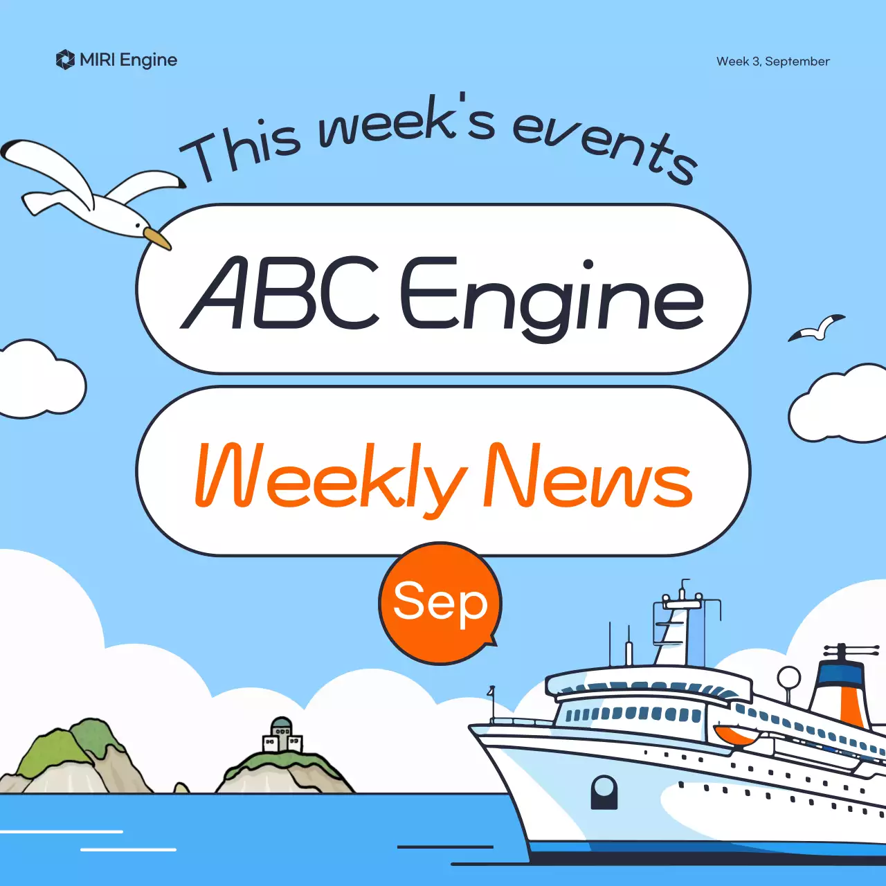 Sky Blue Simple News Guide