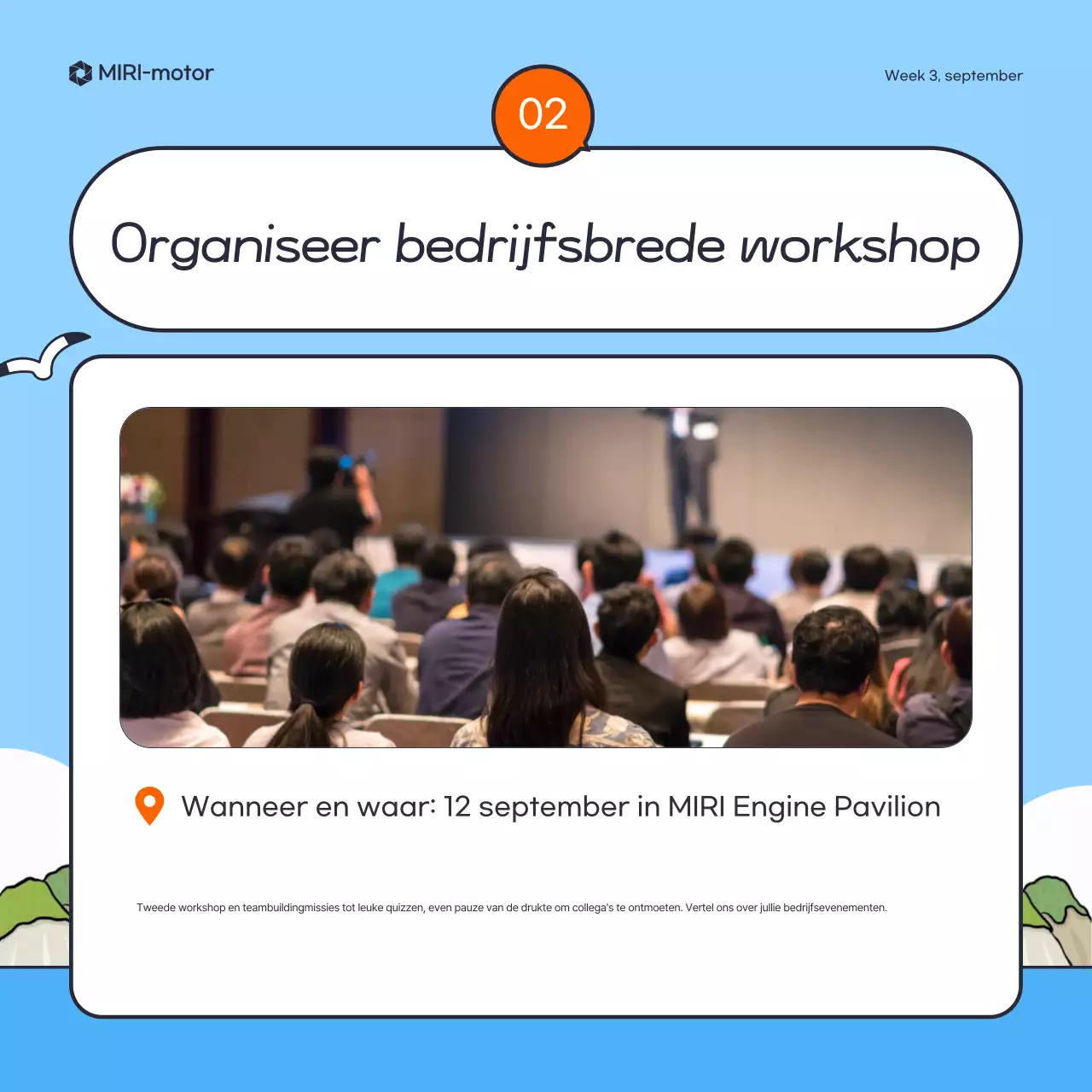 Hemelsblauwe eenvoudige nieuwsgids