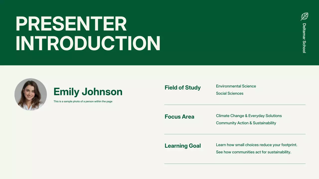 그린 모던 환경 프레젠테이션