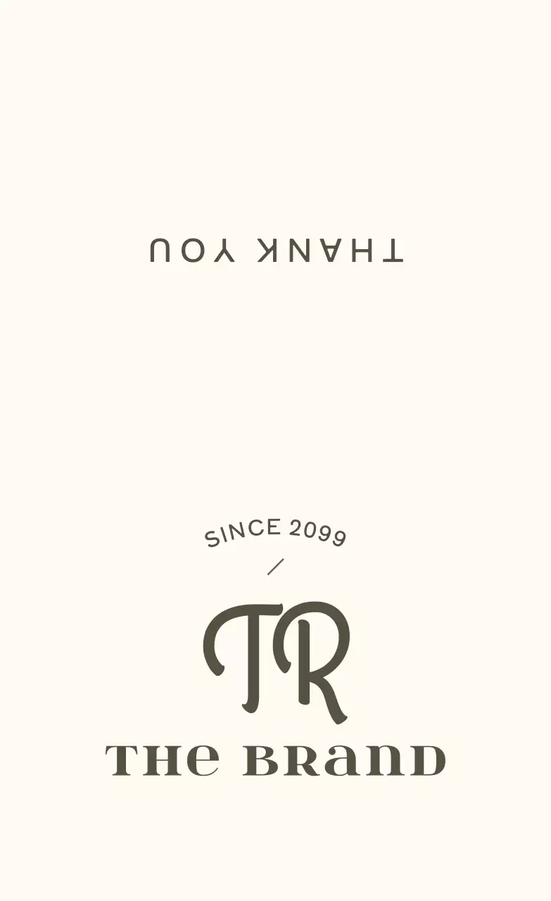 アイボリー シンプル ブランド ロゴ テキスト