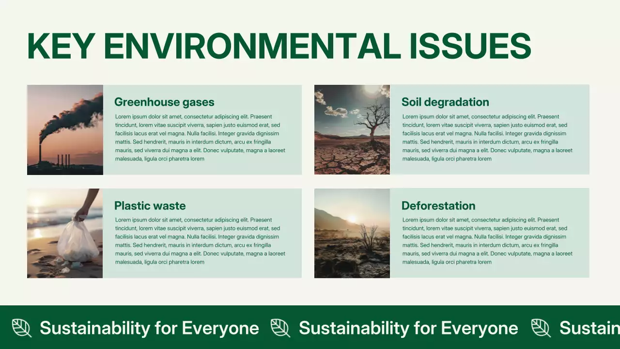 Green Modern Environmental Promotion Presentation