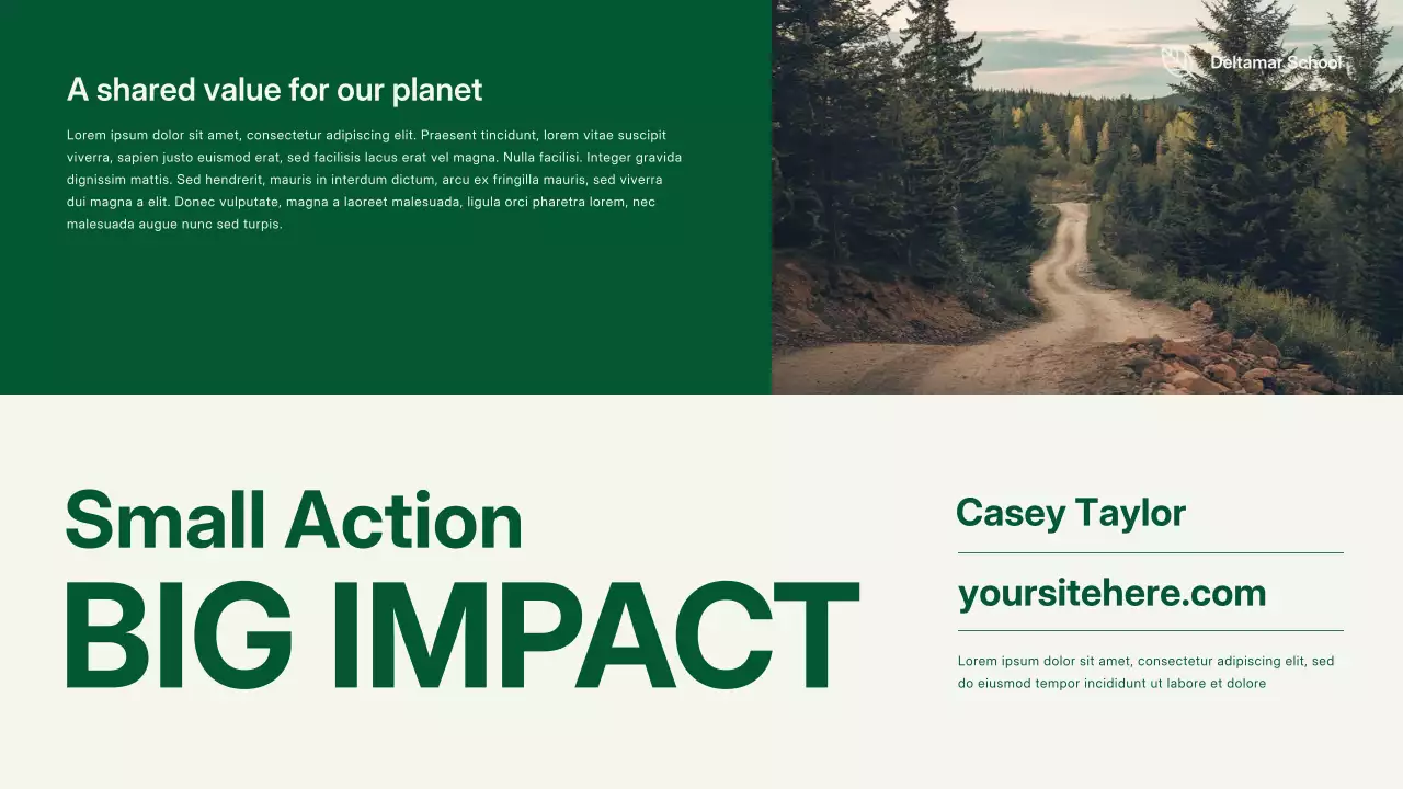 Green Modern Environmental Promotion Presentation