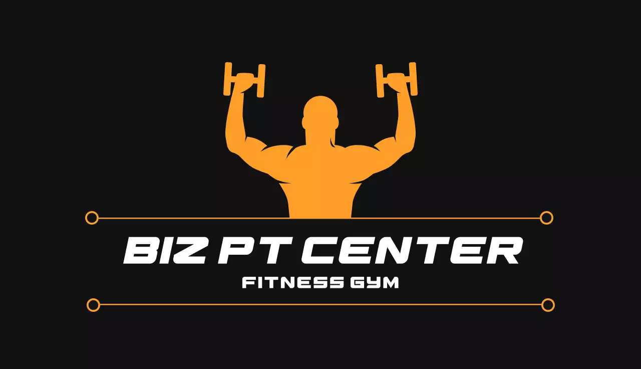 검정 모던 피트니스 로고