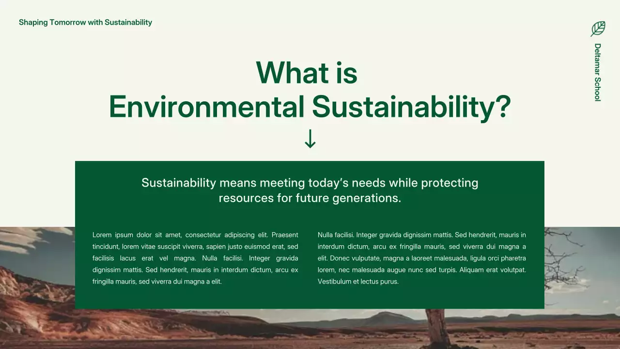 Green Modern Environmental Promotion Presentation