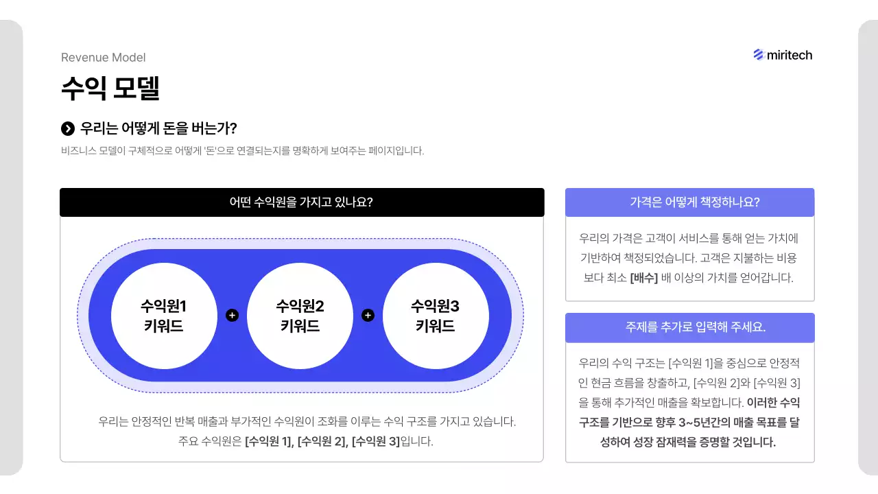 파랑 미니멀 비즈니스 보고서