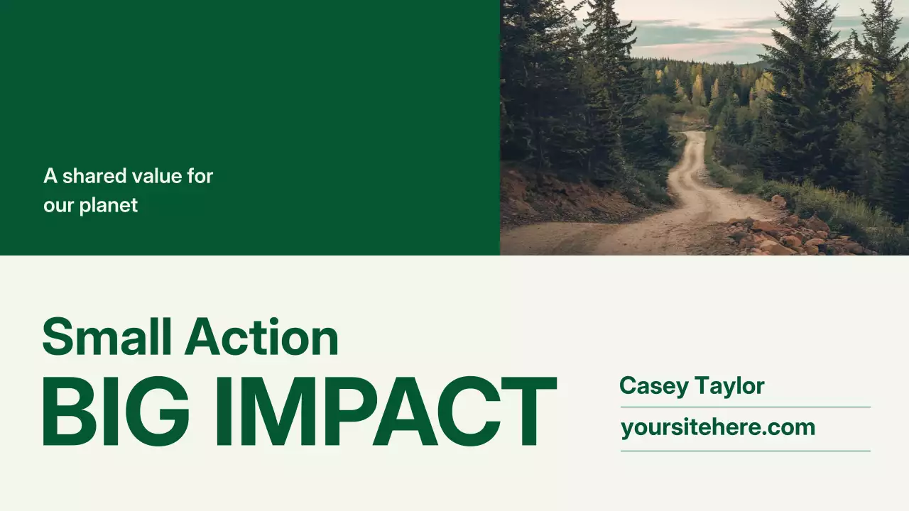 그린 모던 환경 프레젠테이션