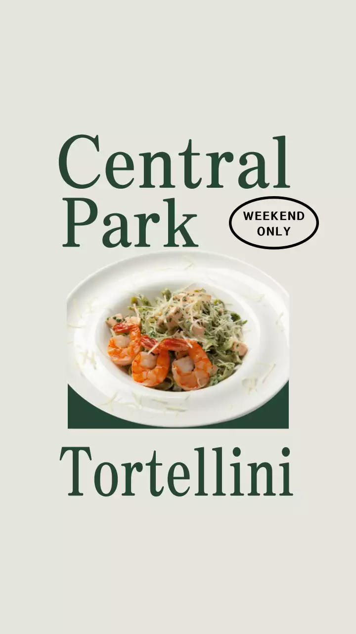 Beige Modern Pasta Advertisement Instagram Post