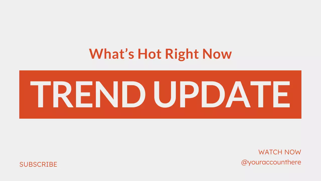 Orange Modern Trend Update Notification