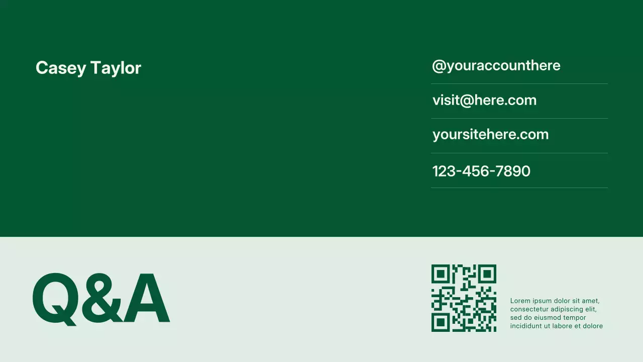 그린 모던 환경 프레젠테이션