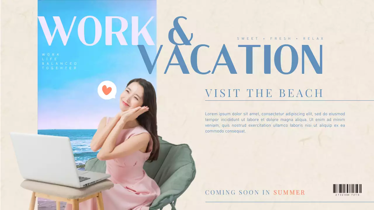 Blue modern vacation advertisement