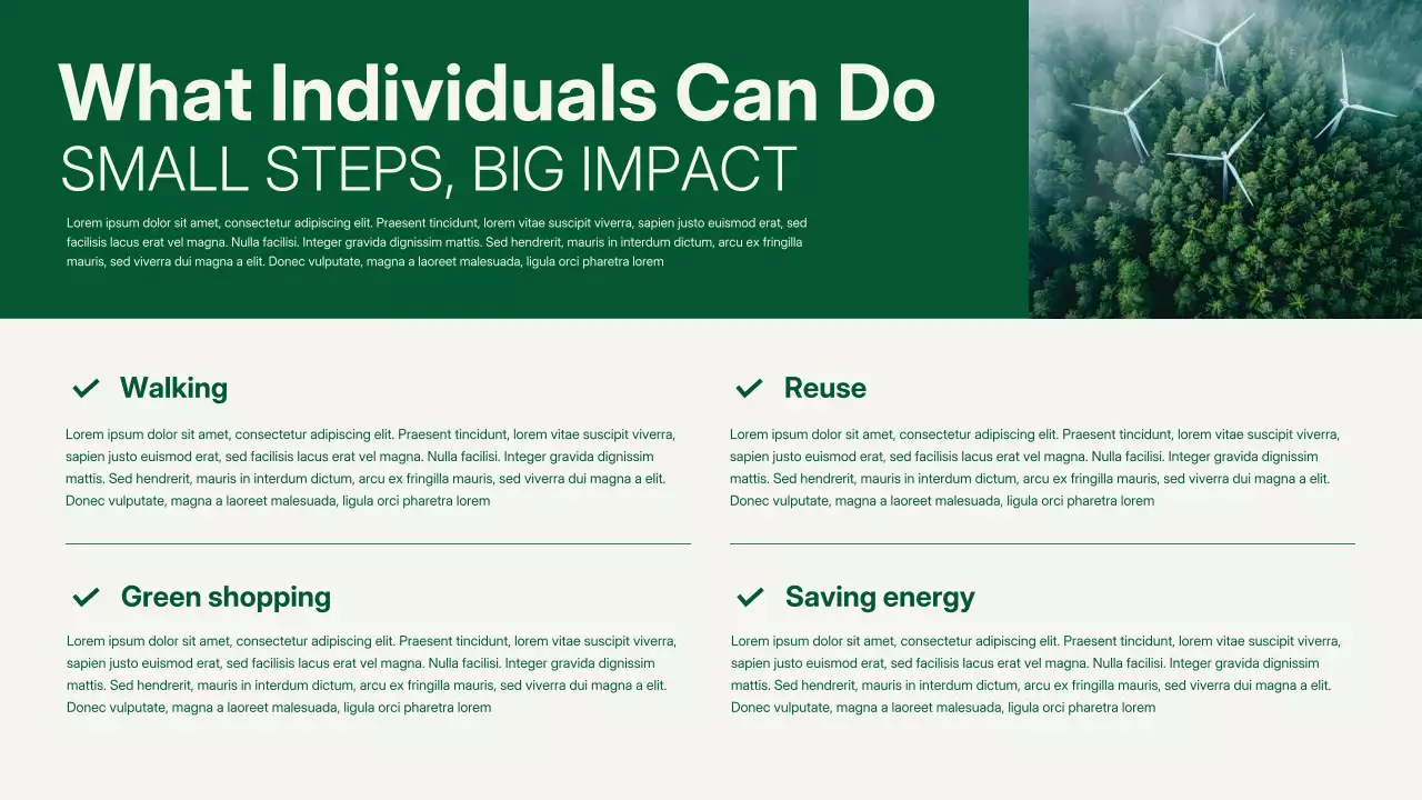 Green Modern Environmental Promotion Presentation