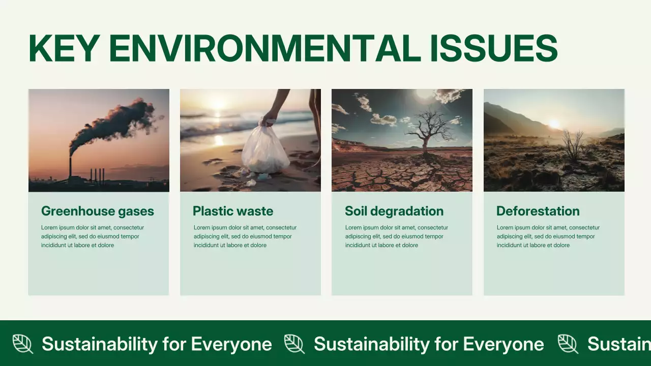 그린 모던 환경 프레젠테이션